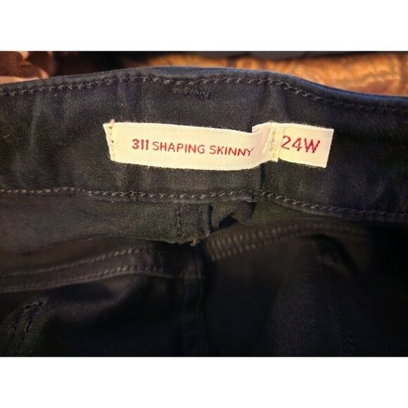 Levi's Jeans Women’s Size 24S Black 311 Shaping Skinny Denim Jeans Black Stretch - Picture 7 of 16